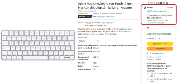 Apple Magic Keyboard con Touch ID Amazon